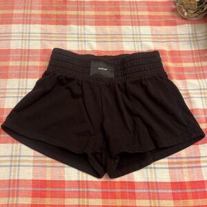 TALENTLESS Black Elastic Waist Athletic Shorts